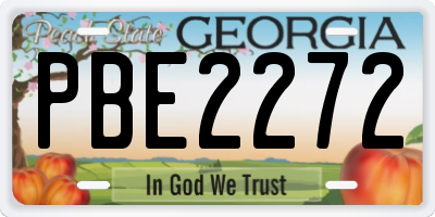 GA license plate PBE2272