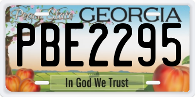 GA license plate PBE2295