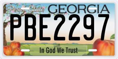 GA license plate PBE2297