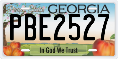 GA license plate PBE2527