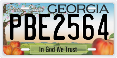 GA license plate PBE2564