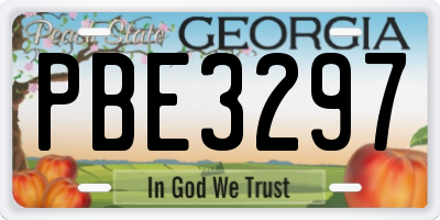 GA license plate PBE3297