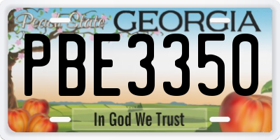 GA license plate PBE3350