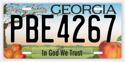 GA license plate PBE4267