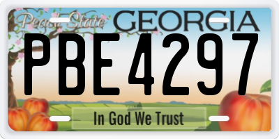 GA license plate PBE4297