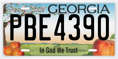 GA license plate PBE4390