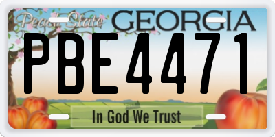GA license plate PBE4471