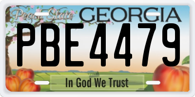 GA license plate PBE4479