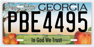 GA license plate PBE4495