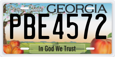 GA license plate PBE4572
