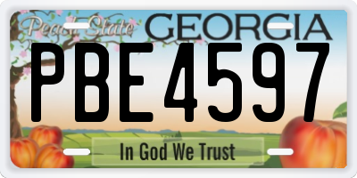 GA license plate PBE4597