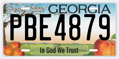 GA license plate PBE4879