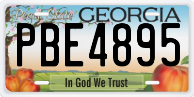 GA license plate PBE4895