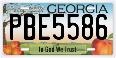 GA license plate PBE5586