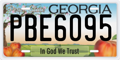 GA license plate PBE6095