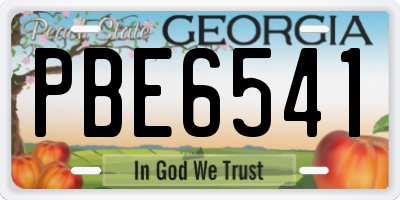 GA license plate PBE6541