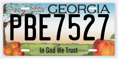 GA license plate PBE7527