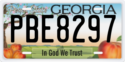 GA license plate PBE8297