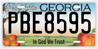 GA license plate PBE8595