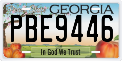 GA license plate PBE9446