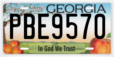GA license plate PBE9570