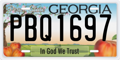 GA license plate PBQ1697