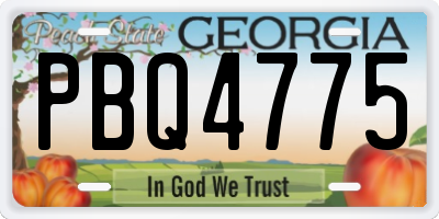 GA license plate PBQ4775
