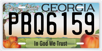 GA license plate PBQ6159