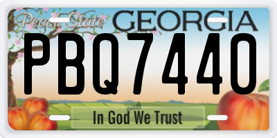GA license plate PBQ7440
