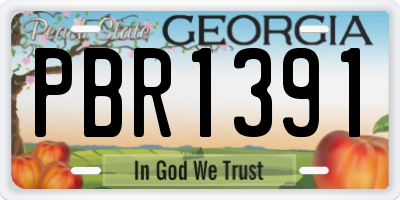 GA license plate PBR1391