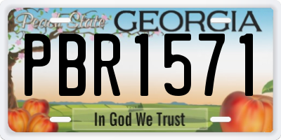 GA license plate PBR1571