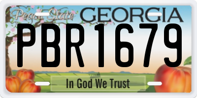GA license plate PBR1679