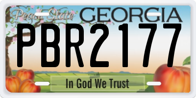 GA license plate PBR2177
