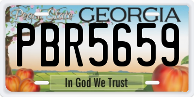 GA license plate PBR5659