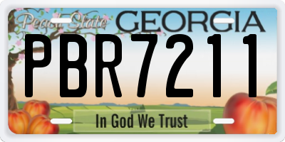 GA license plate PBR7211