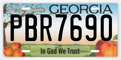 GA license plate PBR7690