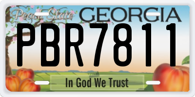 GA license plate PBR7811