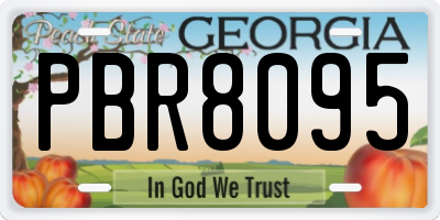 GA license plate PBR8095