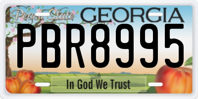 GA license plate PBR8995