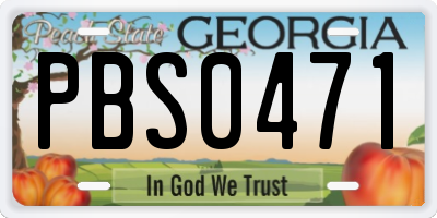 GA license plate PBS0471