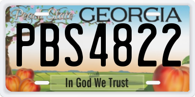 GA license plate PBS4822