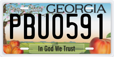 GA license plate PBU0591