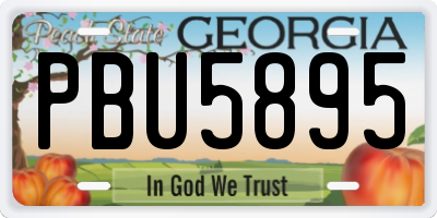 GA license plate PBU5895
