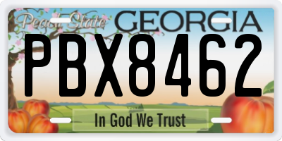 GA license plate PBX8462