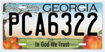 GA license plate PCA6322