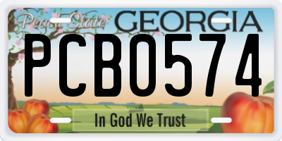 GA license plate PCB0574