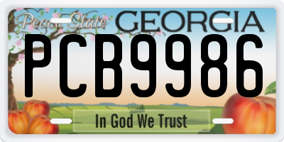 GA license plate PCB9986