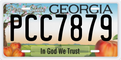 GA license plate PCC7879