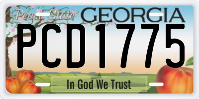 GA license plate PCD1775