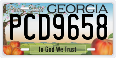 GA license plate PCD9658